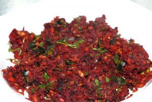 Grated beetroot curry