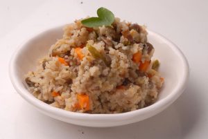 Brinjal and Carrot Pongal